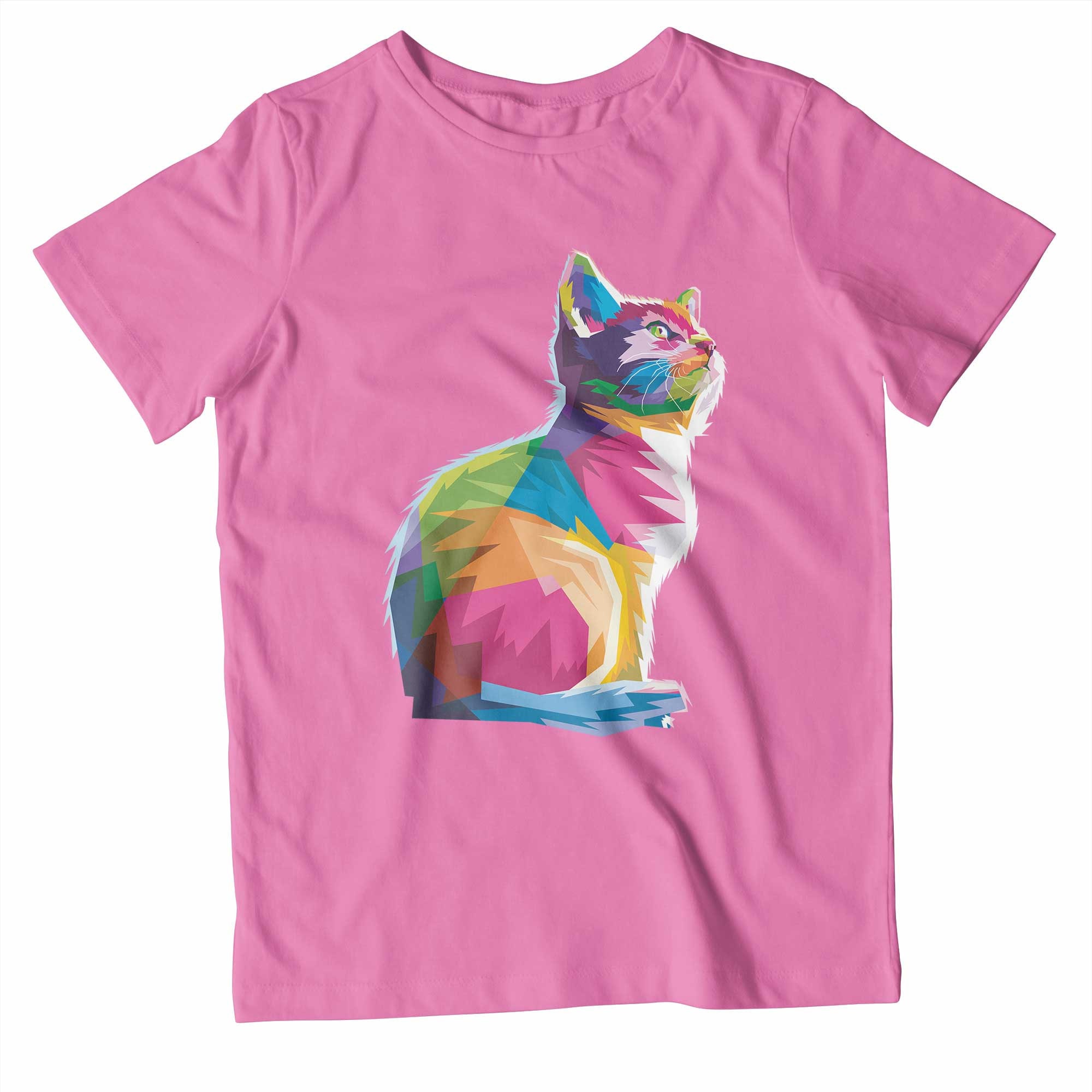 Kitten T Shirt
 Kids Colourful Kitten T Shirt Animal Lover Cat with