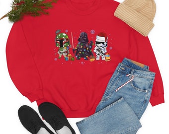 Dark Side May the Force Be With You Christmas Park Unisex Heavy Blend Crewneck Sweatshirt