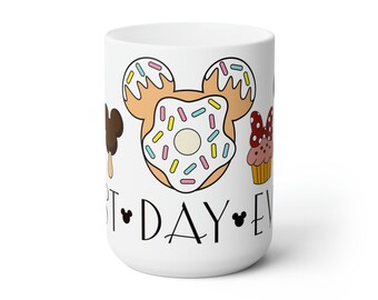 Best Day Ever Mickey Snacks Ceramic Mug 15oz