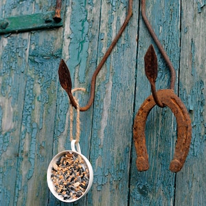 original horseshoe decoration rusty wedding lucky charm
