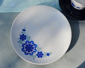 Mitterteich Bavaria dinnerware 4x plate porcelain flowers midcentury 60s vintage retro