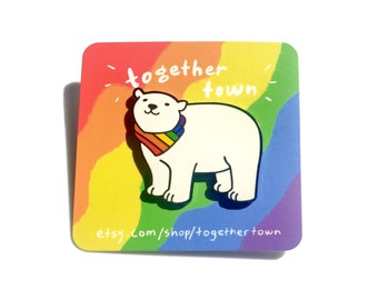 Polar Bear Pride Enamel Pin