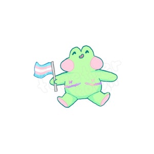 Trans Pride Kikker Sticker
