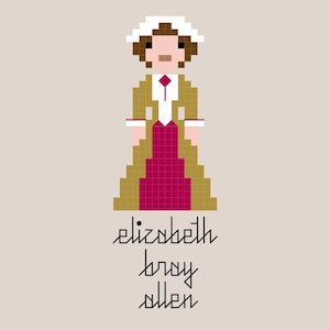 Elizabeth Bray Allen cross-stitch pattern - Colonial America