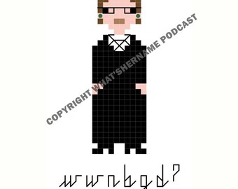 What Would RBG Do? Ruth Bader Ginsburg Cross Stitch Pattern