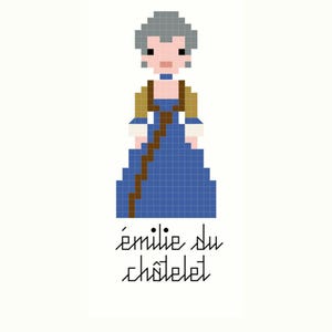 Emilie du Chatelet - French - Scientist - Philosopher - Writer - Cross Stitch Pattern