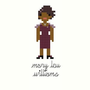 Mary Lou Williams - Jazz Giant - Pianist - Composer - Cross Stitch Pattern