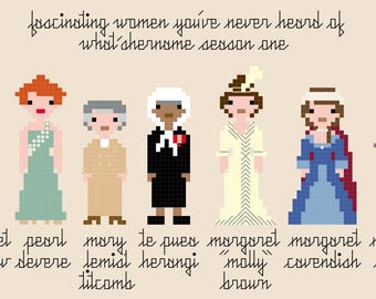 What&#39;sHerName S1 Cross Stitch Pattern - Well Behaved Women Seldom Make History