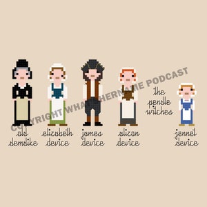 The Pendle Witches - Witch Trial - Cross Stitch Pattern