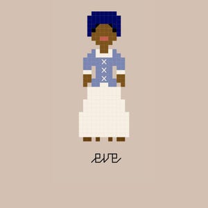 Eva - Patrón de punto de cruz - Mujer esclavizada - Williamsburg colonial