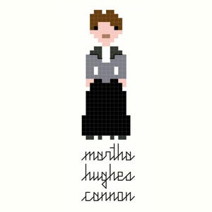 Martha Hughes Cannon - Cross Stitch Pattern - 1st Female State Senator, Doctor, Suffragist