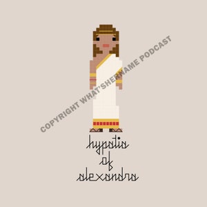 Hypatia of Alexandria Cross Stitch Pattern - Philosopher, Astronomer, Mathematician