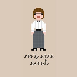 Mary Ware Dennett Cross Stitch Pattern - Women&#39;s Rights Activist - Sex Educator