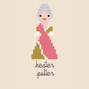 Hester Pulter - Poet, Writer, Natural Philosopher - Cross Stitch Pattern
