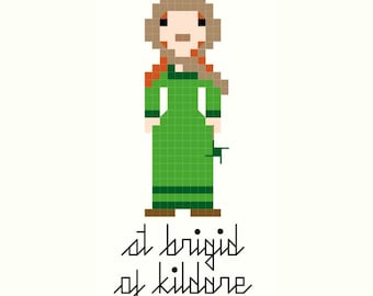Brigid of Kildare Cross Stitch Pattern - Irish Saint