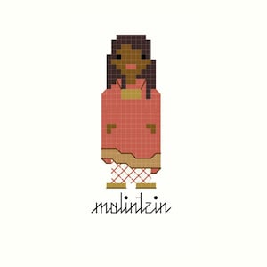 Malintzin - Translator - Mexican History - Aztec History - Cross Stitch Pattern