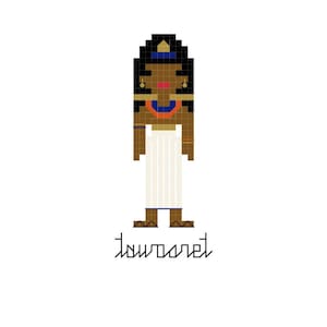 Tawosret Cross Stitch Pattern - Female Pharaoh - Ancient Egypt - Twosret