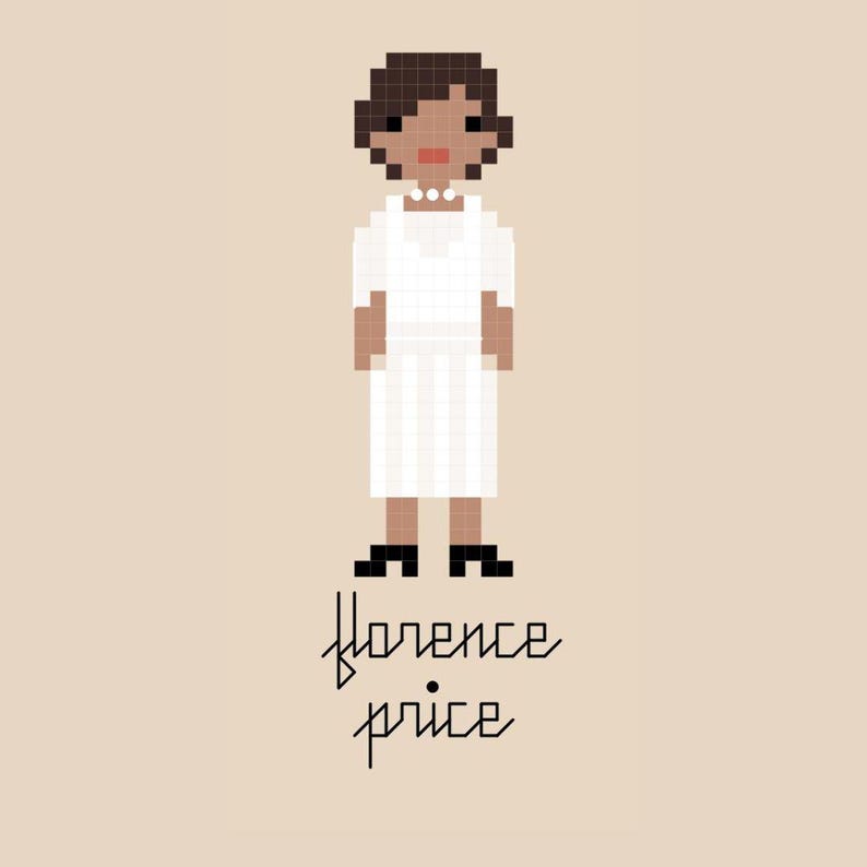 Florence Price - Cross Stitch Pattern - African-American Composer image 1
