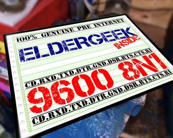 Plaque métallique intérieure ElderGeek - Décoration geek amusante (8 x 6 pouces)