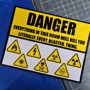 Everything Will Kill You Clean Version. Funny Metal Warning Sign for Garage, Workshop, or Laboratory. image 2