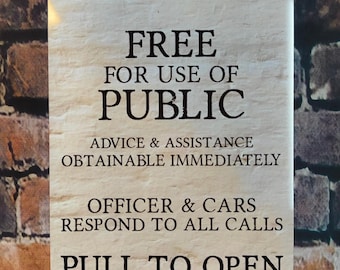 Décoration d'accessoires pour boîte de police (8 x 6 pouces)