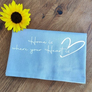 Geschirrtuch, Einweihungsgeschenk, neue Wohnung, Einzug, Umzug, Home is where Your Heart is, Handtuch, Küchentuch Bild 2