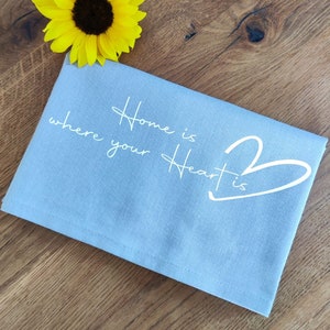 Geschirrtuch, Einweihungsgeschenk, neue Wohnung, Einzug, Umzug, Home is where Your Heart is, Handtuch, Küchentuch Bild 4