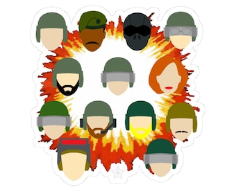 GI Joe OG 13 Minimalist Portraits Sticker