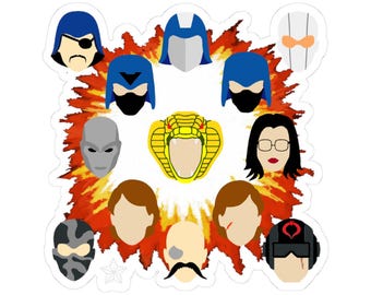 Cobra The Enemy Minimalist Portraits Sticker