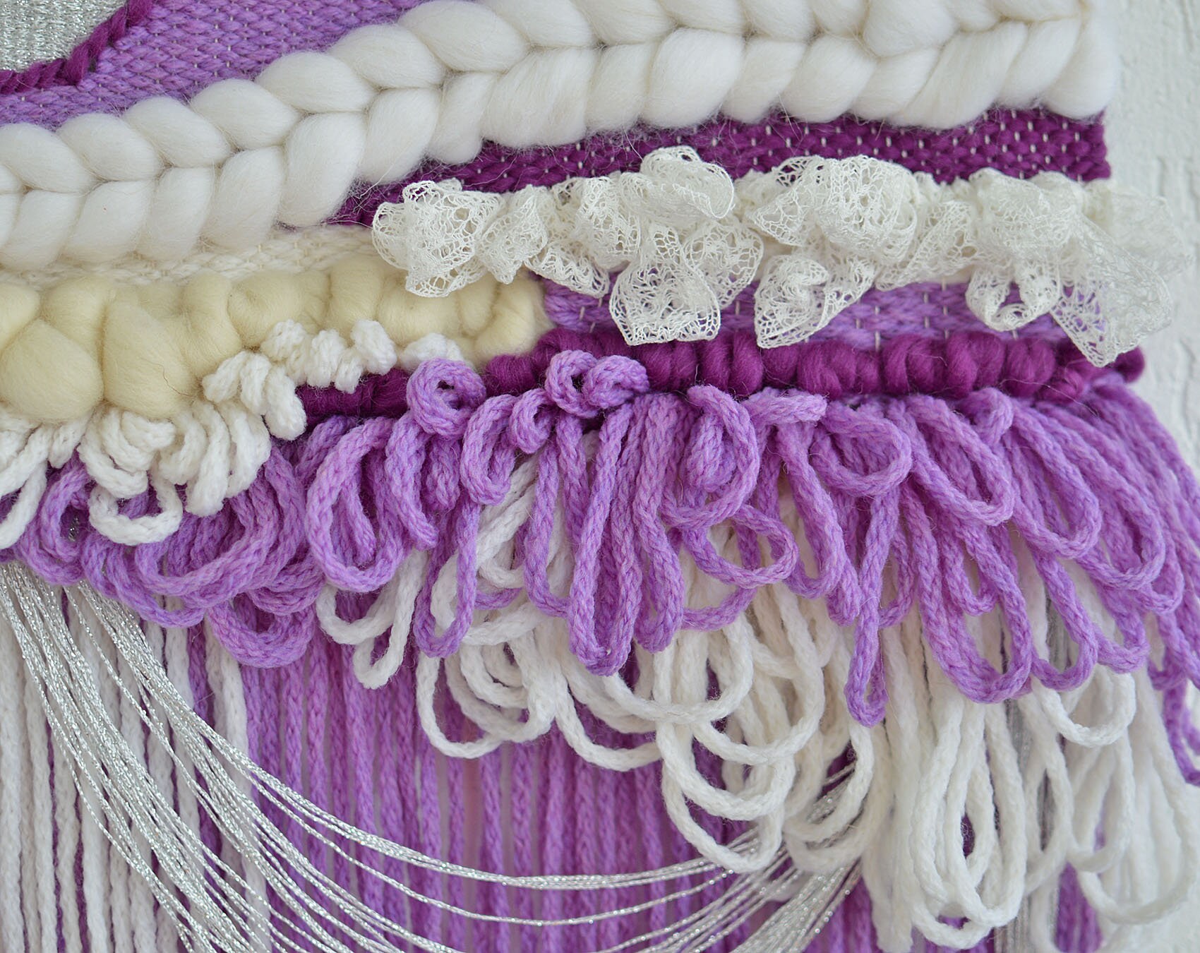 Lavender wall decor Woven tapestry wall hanging Weaving Etsy