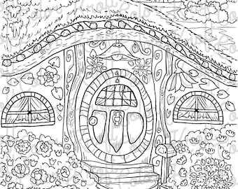 Hobbit Hole Coloring Pages - Cover Design Ideas
