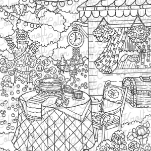 Adult Coloring Book Pages // Printable Coloring Pages // Country Garden ...