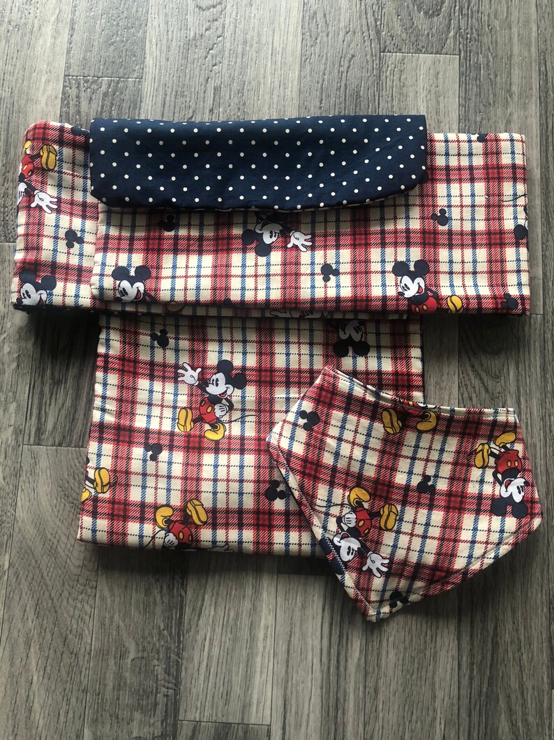 Disney Baby Portable High Chair Bandana Bib High Chair Sewn High Chair Fabric High Chair Travel High Chair Bib Mickey Mouse