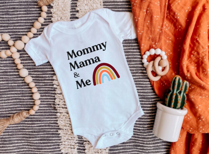 Mommy Mama & Me Bodysuit Two Moms Bodysuit Lesbian Etsy