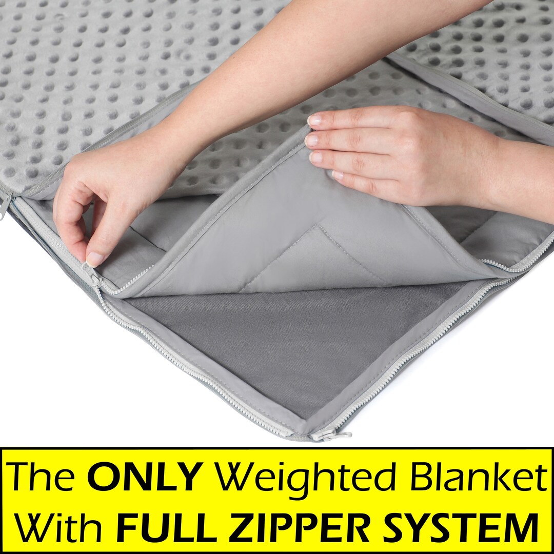 Weighted Blanket 10 Lb 15 Lb 20 Lb or 25 Lb FREE Removable Cover for Adults Kids 80x87 king 60x80 queen 40x75 twin Etsy