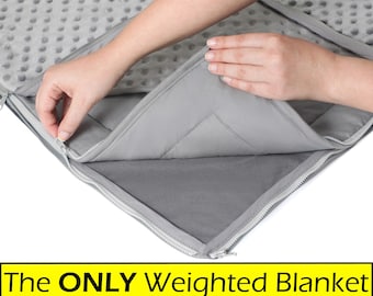 Weighted Blanket 10 Lb 15 Lb 20 Lb or 25 Lb FREE Removable Cover for Adults Kids 80x87 king 60x80 queen 40x75 twin Etsy