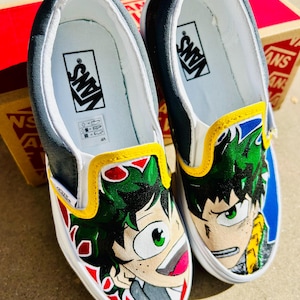 Big Kids | Adult Custom Vans | High top | Hand Painted | Personalized Sneakers