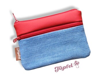 Mini purse with 2 zipped compartments