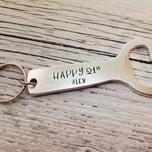 Since 99 Bottle Opener Keyring 1999 birth wedding year gift route 66 style NEW 