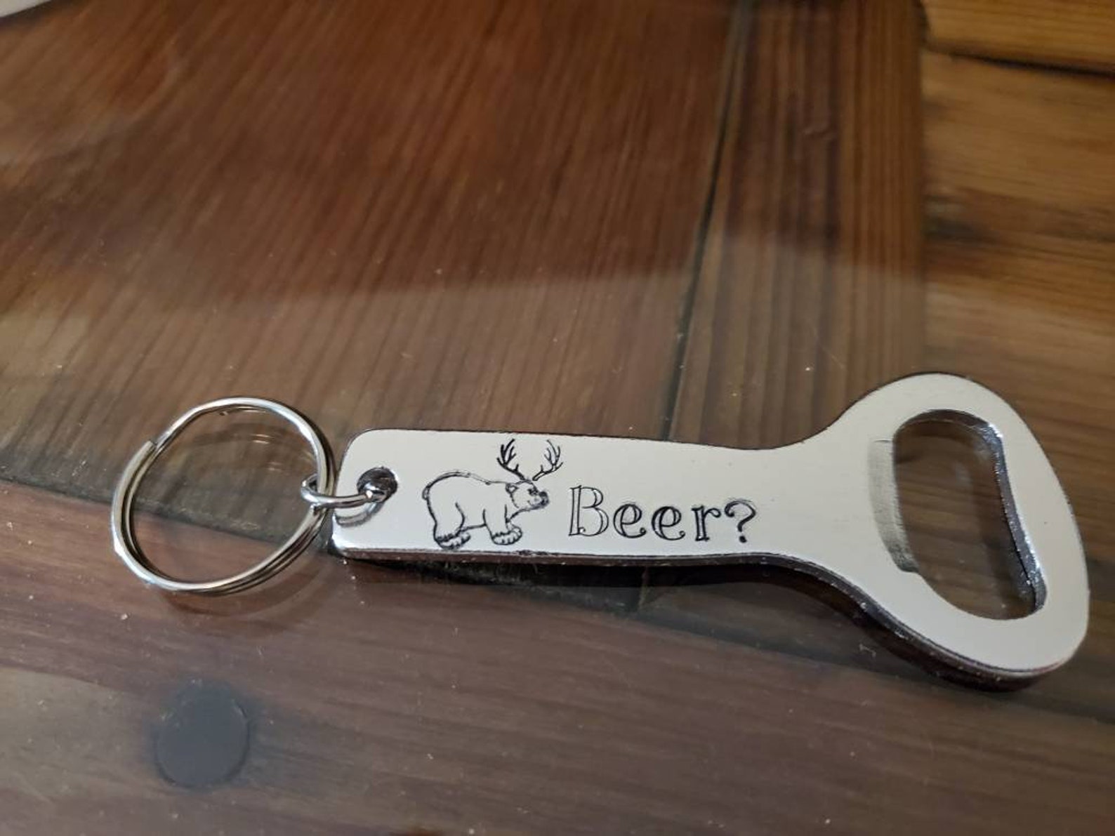Funny Customizable Dad Hunter Bottle Opener Key Chain Beer Etsy