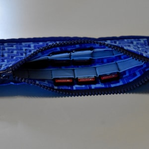 Padded Switch/Vita Game Pouch - Blue Zigzag
