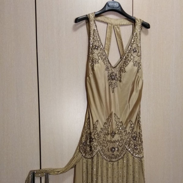 VERSACE  Dress by Versace jeans couture Gold Dress Woman Style Gatsby