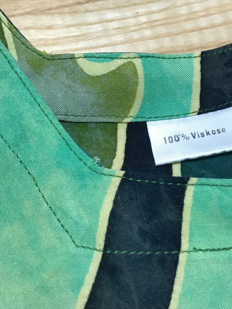 oversize large size Geen vintage overalls straight design batic viscose fabric in green shades