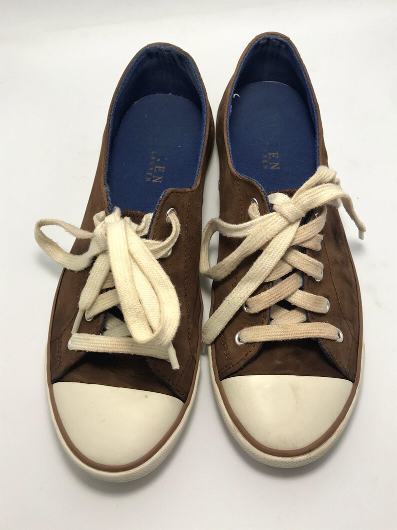 Vintage Footwear Collection Size EU 39: Leather Flats, Suede Heels, Slouch Boots, Sneakers RL Suede Sneakers 39