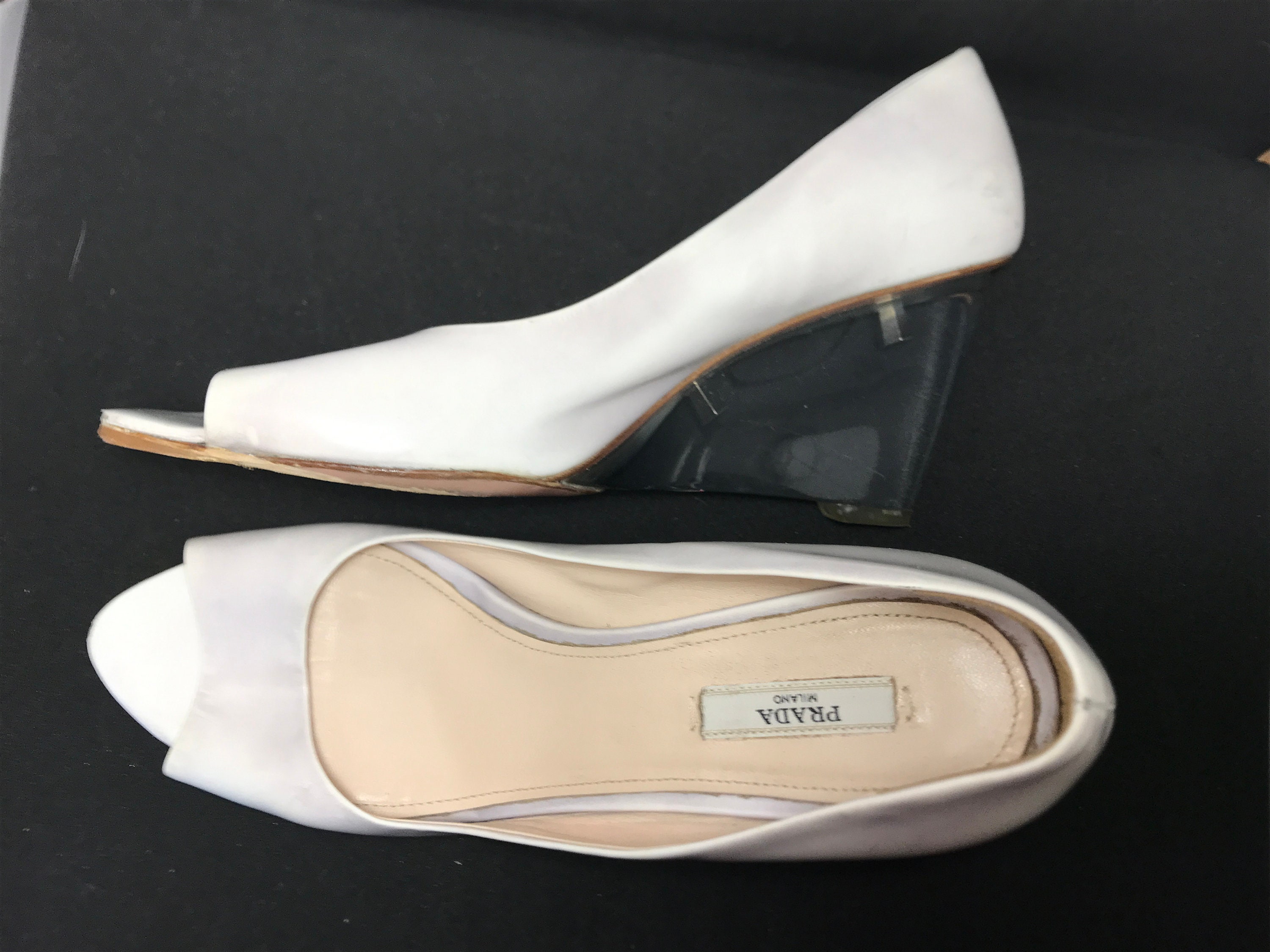 PRADA グレー ウェッジヒールパンプス 楽天市場】Prada プラダ（カラーグレー）（パンプス｜レディース