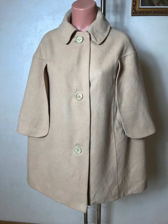 80s～ wool poncho coat 1980s Wool Woven Poncho Cape Coat - Etsy