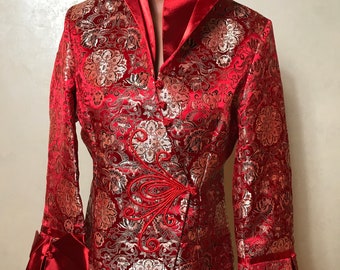 美品 roku dahl’ia SATIN CHINA MOTIF JACKET 美品 roku dahl'ia SATIN CHINA MOTIF JACKET