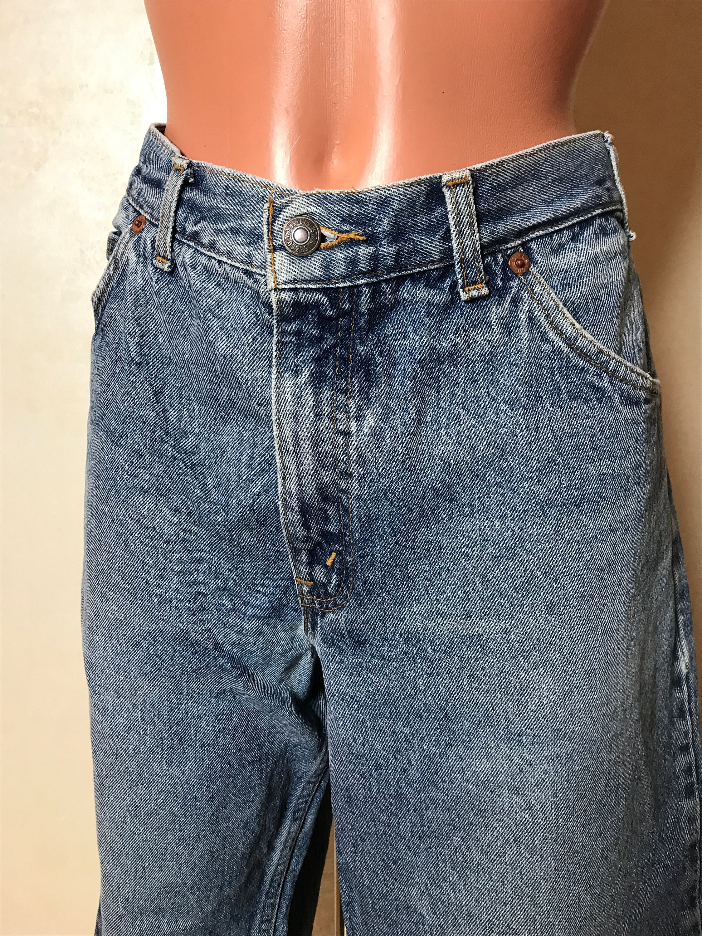 Levi's Jeans, Vintage 80s, Cotton Blue Denim, Size 38 Large