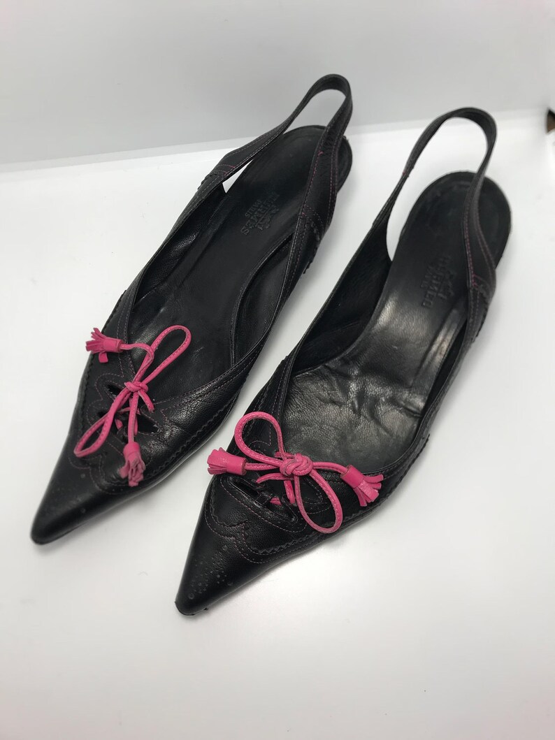 Vintage 90s Designer Shoe Collection: Hermes, Marc O'Polo, Clarks, Bata (Sizes EU 37-38) Hermes Heels 37.5