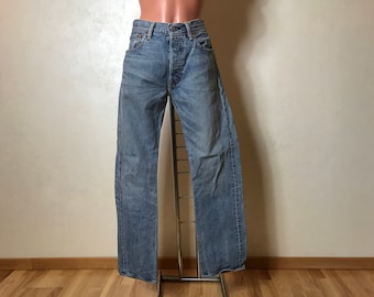 Vintage Levi's 501 Jeans Collection: 90s Denim Pants, Blue & White Cotton Trousers, Button or Zip Fly, Mid Rise, Sizes W33 W34